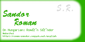 sandor roman business card